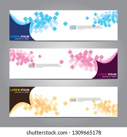 Vector abstract web banner design template