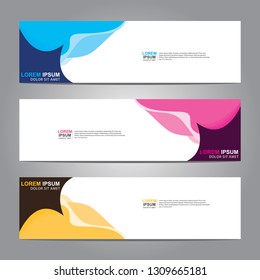 Vector abstract web banner design template