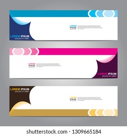 Vector abstract web banner design template