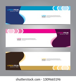 Vector abstract web banner design template