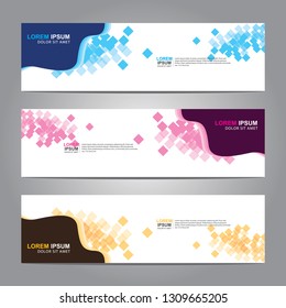 Vector abstract web banner design template