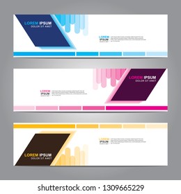 Vector abstract web banner design template