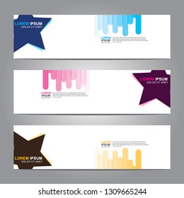 Vector abstract web banner design template