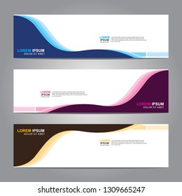 Vector abstract web banner design template