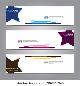 Vector abstract web banner design template