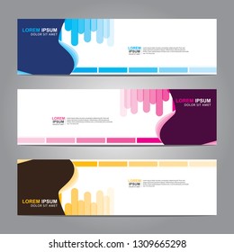 Vector abstract web banner design template