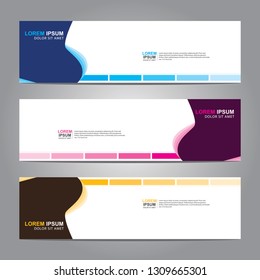 Vector abstract web banner design template