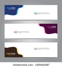 Vector abstract web banner design template