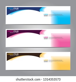 Vector abstract web banner design template. Collection of web banner template. Abstract geometric web design banner template isolated on grey background. Header - landing page Web Design Elements