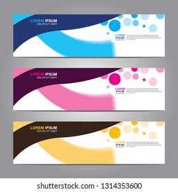 Vector abstract web banner design template. Collection of web banner template. Abstract geometric web design banner template isolated on grey background. Header - landing page Web Design Elements