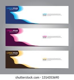 Vector abstract web banner design template. Collection of web banner template. Abstract geometric web design banner template isolated on grey background. Header - landing page Web Design Elements