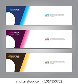 Vector abstract web banner design template. Collection of web banner template. Abstract geometric web design banner template isolated on grey background. Header - landing page Web Design Elements