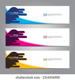 Vector abstract web banner design template. Collection of web banner template. Abstract geometric web design banner template isolated on grey background. Header - landing page Web Design Elements