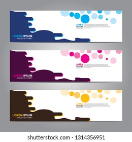Vector abstract web banner design template. Collection of web banner template. Abstract geometric web design banner template isolated on grey background. Header - landing page Web Design Elements