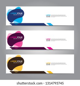 Vector abstract web banner design template. Collection of web banner template. Abstract geometric web design banner template isolated on grey background. Header - landing page Web Design Elements