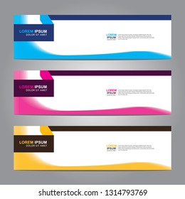 Vector abstract web banner design template. Collection of web banner template. Abstract geometric web design banner template isolated on grey background. Header - landing page Web Design Elements