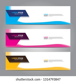 Vector abstract web banner design template. Collection of web banner template. Abstract geometric web design banner template isolated on grey background. Header - landing page Web Design Elements