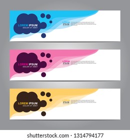 Vector abstract web banner design template. Collection of web banner template. Abstract geometric web design banner template isolated on grey background. Header - landing page Web Design Elements