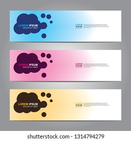 Vector abstract web banner design template. Collection of web banner template. Abstract geometric web design banner template isolated on grey background. Header - landing page Web Design Elements