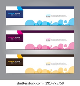 Vector abstract web banner design template. Collection of web banner template. Abstract geometric web design banner template isolated on grey background. Header - landing page Web Design Elements