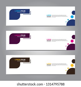 Vector abstract web banner design template. Collection of web banner template. Abstract geometric web design banner template isolated on grey background. Header - landing page Web Design Elements