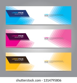 Vector abstract web banner design template. Collection of web banner template. Abstract geometric web design banner template isolated on grey background. Header - landing page Web Design Elements