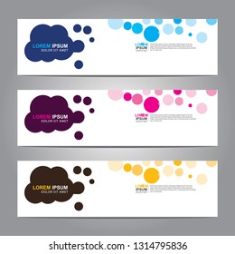 Vector abstract web banner design template. Collection of web banner template. Abstract geometric web design banner template isolated on grey background. Header - landing page Web Design Elements