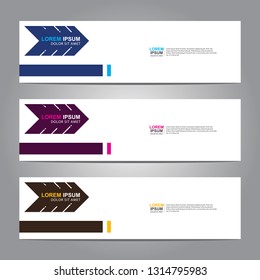 Vector abstract web banner design template. Collection of web banner template. Abstract geometric web design banner template isolated on grey background. Header - landing page Web Design Elements
