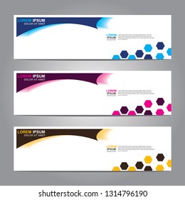 Vector abstract web banner design template. Collection of web banner template. Abstract geometric web design banner template isolated on grey background. Header - landing page Web Design Elements