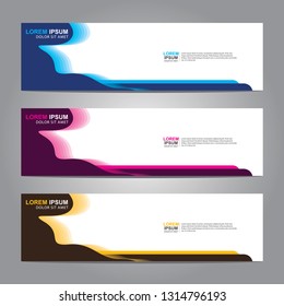 Vector abstract web banner design template. Collection of web banner template. Abstract geometric web design banner template isolated on grey background. Header - landing page Web Design Elements