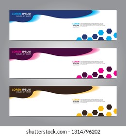 Vector abstract web banner design template. Collection of web banner template. Abstract geometric web design banner template isolated on grey background. Header - landing page Web Design Elements