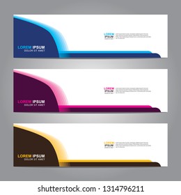 Vector abstract web banner design template. Collection of web banner template. Abstract geometric web design banner template isolated on grey background. Header - landing page Web Design Elements