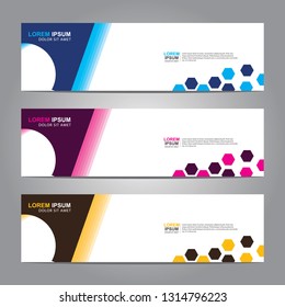 Vector abstract web banner design template. Collection of web banner template. Abstract geometric web design banner template isolated on grey background. Header - landing page Web Design Elements
