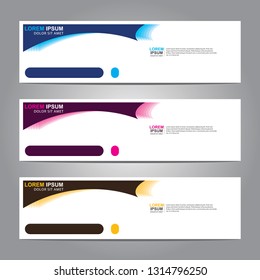 Vector abstract web banner design template. Collection of web banner template. Abstract geometric web design banner template isolated on grey background. Header - landing page Web Design Elements