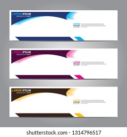 Vector abstract web banner design template. Collection of web banner template. Abstract geometric web design banner template isolated on grey background. Header - landing page Web Design Elements