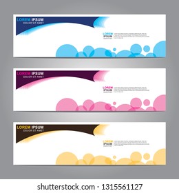 Vector abstract web banner design template. Collection of web banner template. Abstract geometric web design banner template isolated on grey background. Header - landing page Web Design Elements