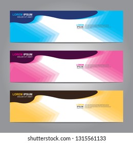 Vector abstract web banner design template. Collection of web banner template. Abstract geometric web design banner template isolated on grey background. Header - landing page Web Design Elements