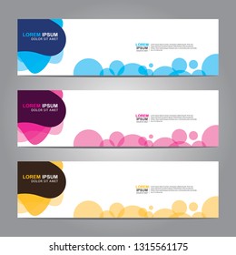 Vector abstract web banner design template. Collection of web banner template. Abstract geometric web design banner template isolated on grey background. Header - landing page Web Design Elements