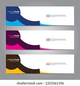 Vector abstract web banner design template. Collection of web banner template. Abstract geometric web design banner template isolated on grey background. Header - landing page Web Design Elements