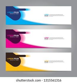 Vector abstract web banner design template. Collection of web banner template. Abstract geometric web design banner template isolated on grey background. Header - landing page Web Design Elements