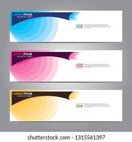 Vector abstract web banner design template. Collection of web banner template. Abstract geometric web design banner template isolated on grey background. Header - landing page Web Design Elements