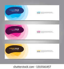 Vector abstract web banner design template. Collection of web banner template. Abstract geometric web design banner template isolated on grey background. Header - landing page Web Design Elements