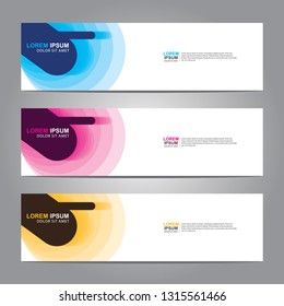 Vector abstract web banner design template. Collection of web banner template. Abstract geometric web design banner template isolated on grey background. Header - landing page Web Design Elements