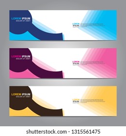 Vector abstract web banner design template. Collection of web banner template. Abstract geometric web design banner template isolated on grey background. Header - landing page Web Design Elements