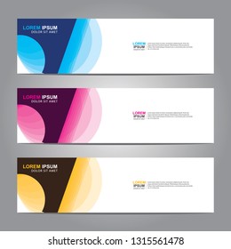 Vector abstract web banner design template. Collection of web banner template. Abstract geometric web design banner template isolated on grey background. Header - landing page Web Design Elements