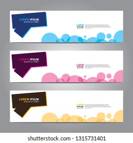 Vector abstract web banner design template. Collection of web banner template. Abstract geometric web design banner template isolated on grey background. Header - landing page Web Design Elements
