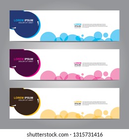 Vector abstract web banner design template. Collection of web banner template. Abstract geometric web design banner template isolated on grey background. Header - landing page Web Design Elements