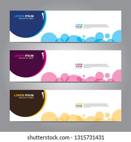 Vector abstract web banner design template. Collection of web banner template. Abstract geometric web design banner template isolated on grey background. Header - landing page Web Design Elements