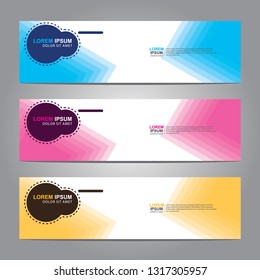Vector abstract web banner design template. Collection of web banner template. Abstract geometric web design banner template isolated on grey background. Header - landing page Web Design Elements