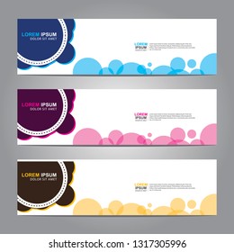 Vector abstract web banner design template. Collection of web banner template. Abstract geometric web design banner template isolated on grey background. Header - landing page Web Design Elements